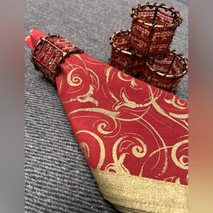 Vtg PIER ONE 4-pcs Moroccan Beaded Napkin Rings
#1031245